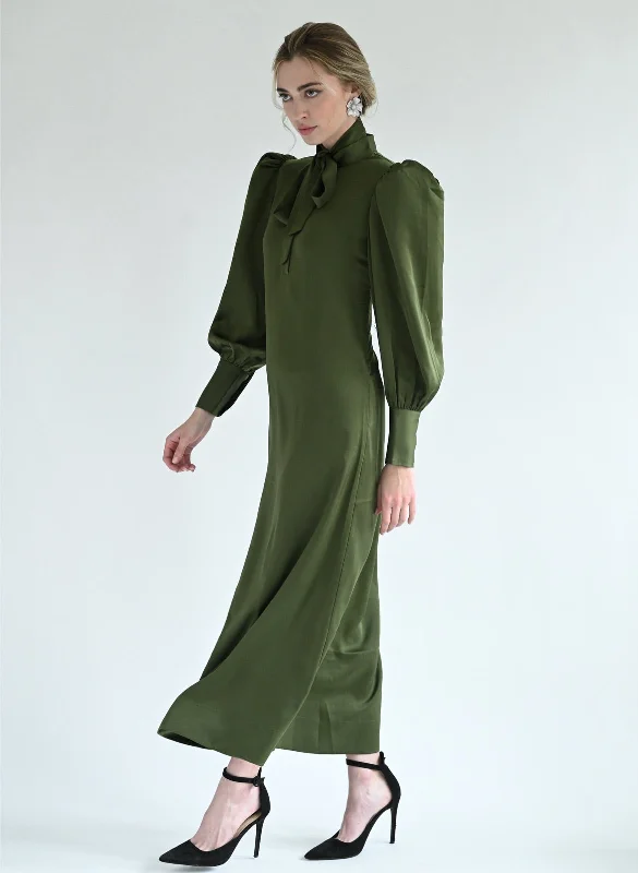 Anita Bow Maxi Dress - Green