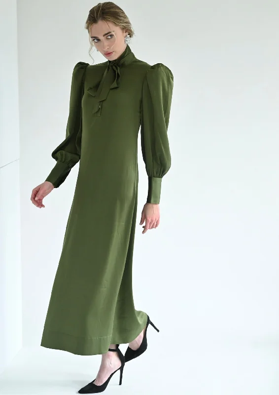 Anita Bow Maxi Dress - Green