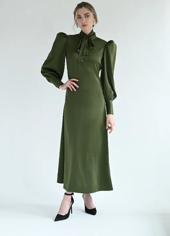 Anita Bow Maxi Dress - Green