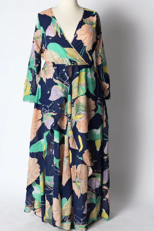 Iris Oasis Maxi Dress - Navy/Blush