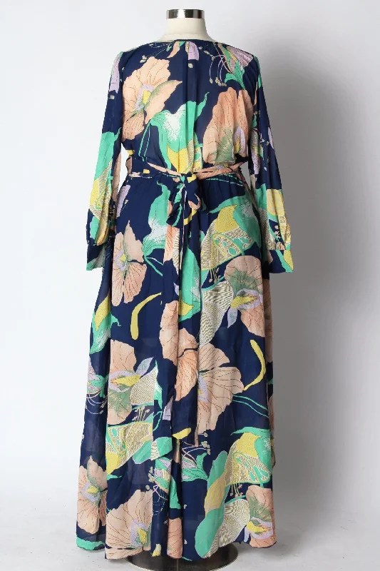 Iris Oasis Maxi Dress - Navy/Blush