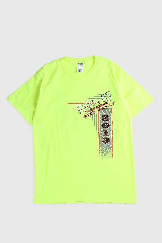 Deadstock Reno Bike Rally Tee - Grey, Neon Yellow, White, Black, Blue