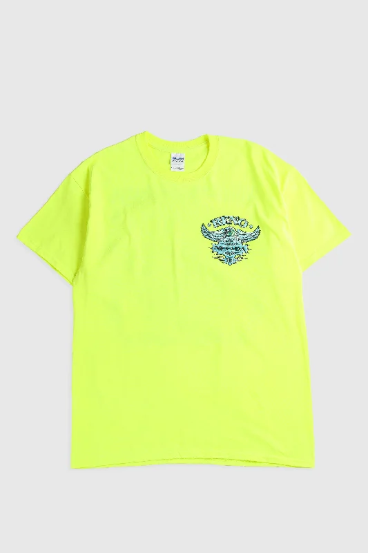 Deadstock Reno Bike Rally Tee - Neon Yellow, Mustard, White