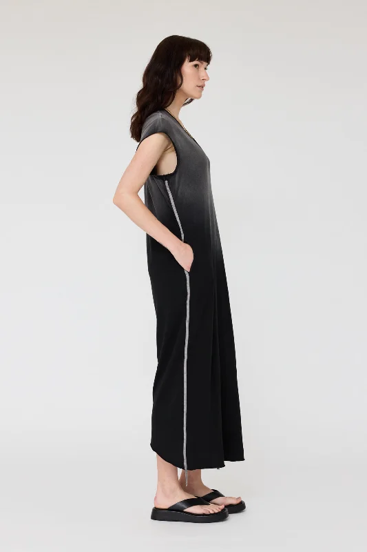 Faded Black Cocoon Maxi Dress