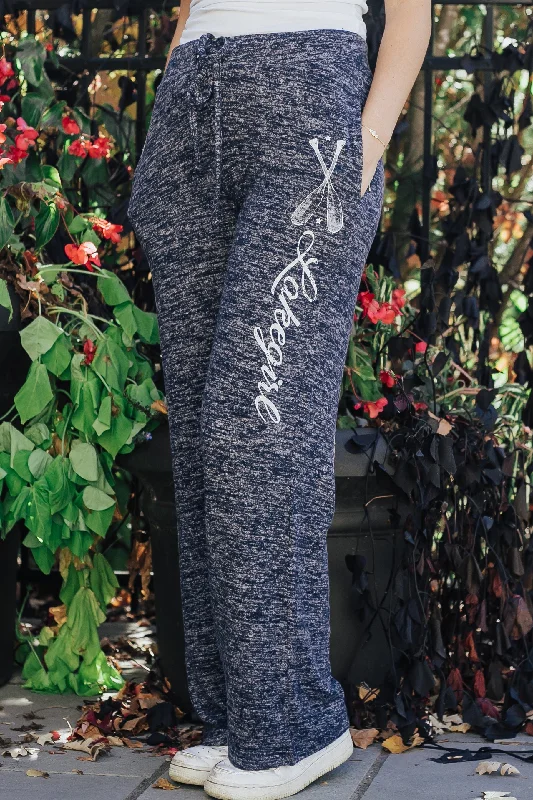 Hacci Lounge Sweatpant in Navy