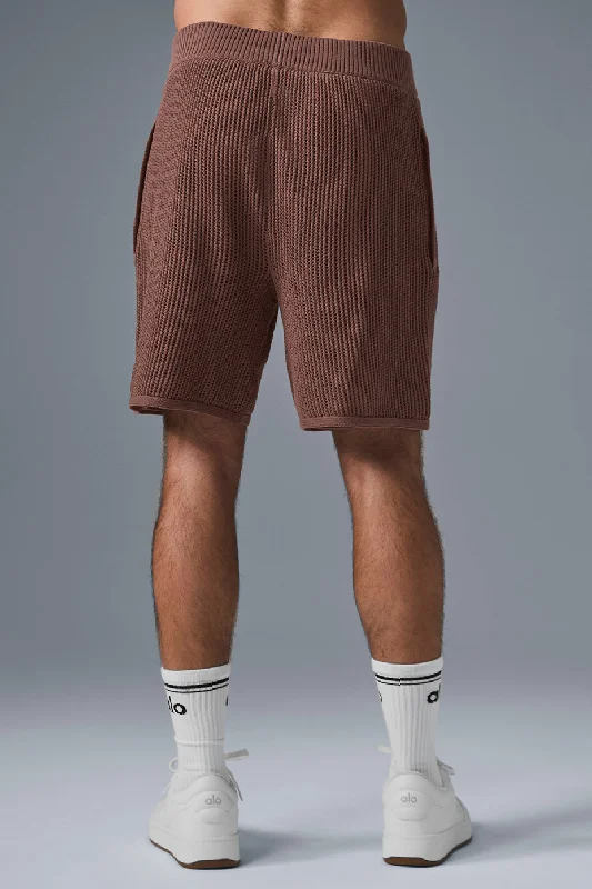 Open-Knit Short - Chestnut