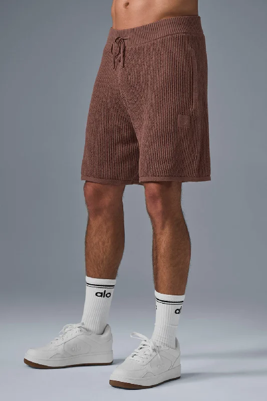 Open-Knit Short - Chestnut