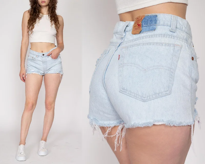 Med-Lrg 90s Levis 505 Cut Off Jean Shorts 31""