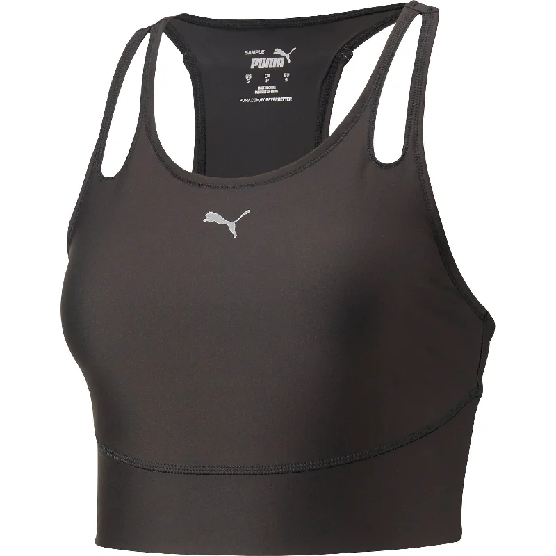 Puma Run Ultraform Womens Running Cropped Vest Tank Top - Black