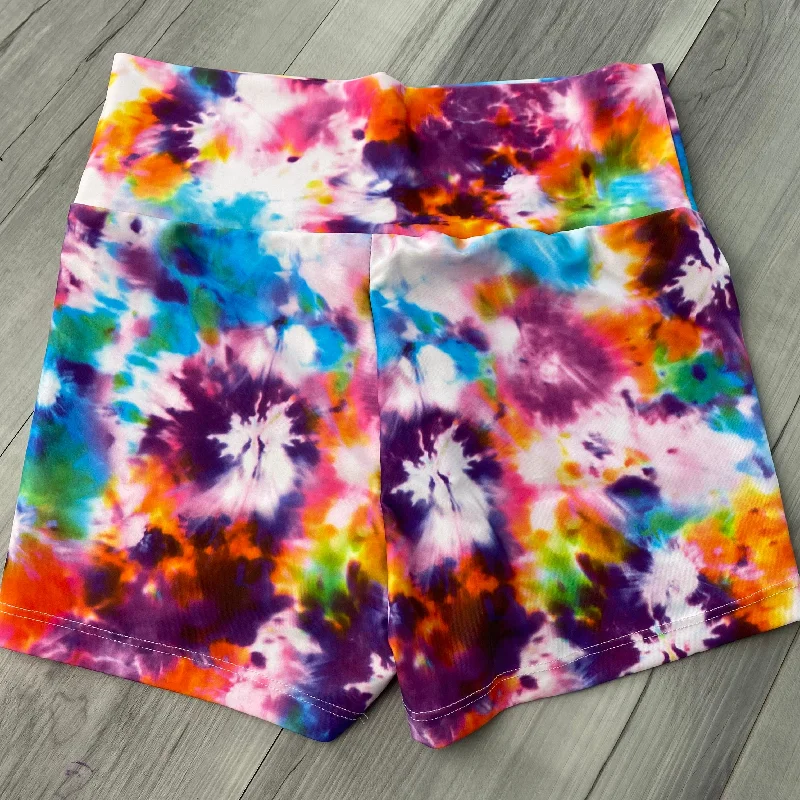 SALE - High Waist Booty Shorts - Tie Dye Blitz