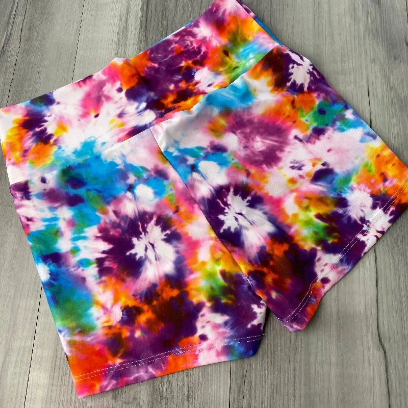 SALE - High Waist Booty Shorts - Tie Dye Blitz