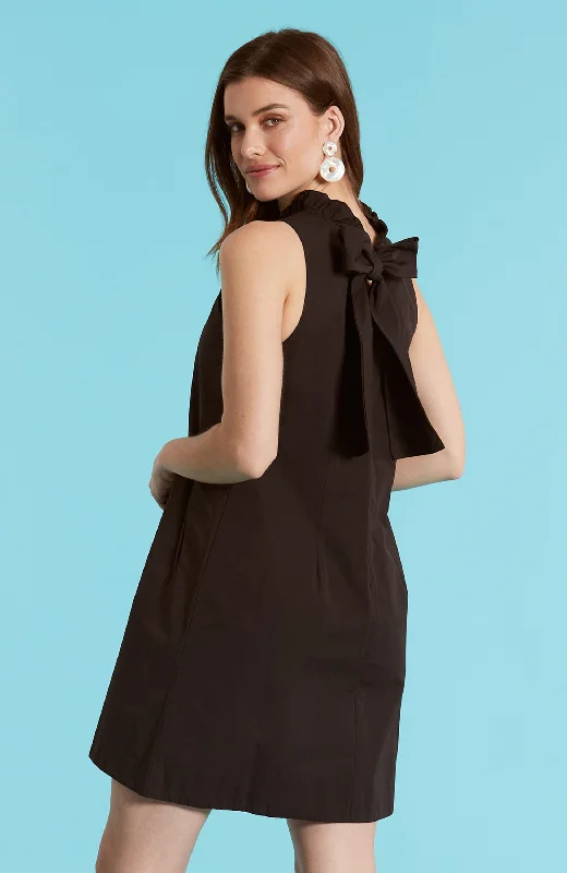 Stella Linen Cotton Dress - Black