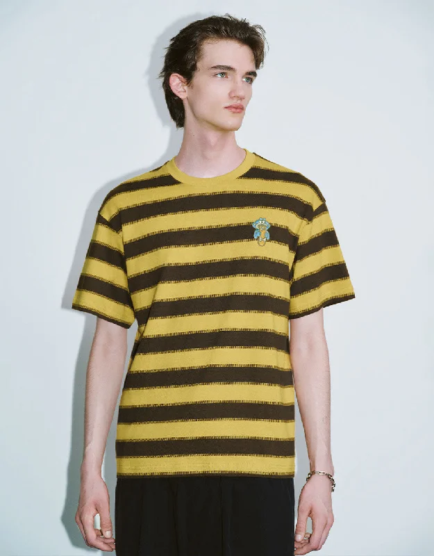 Striped Crew Neck Loose T-Shirt