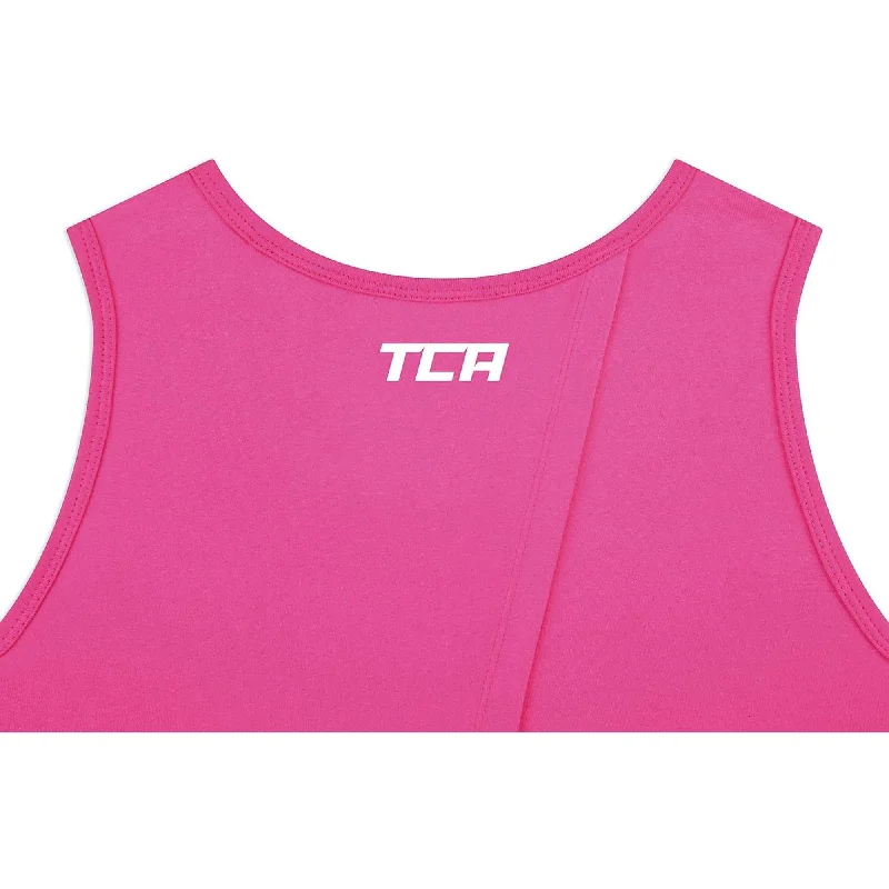 TCA Crossback Cooling Womens Training Vest Tank Top - Pink