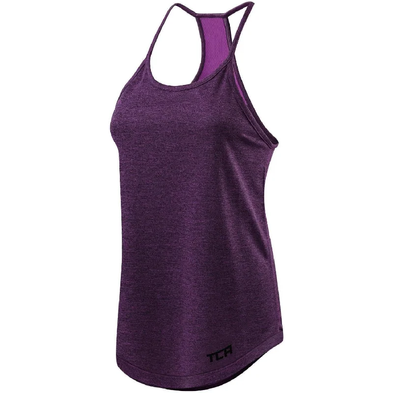 TCA Switch Up Reversible Womens Running Vest Tank Top - Purple