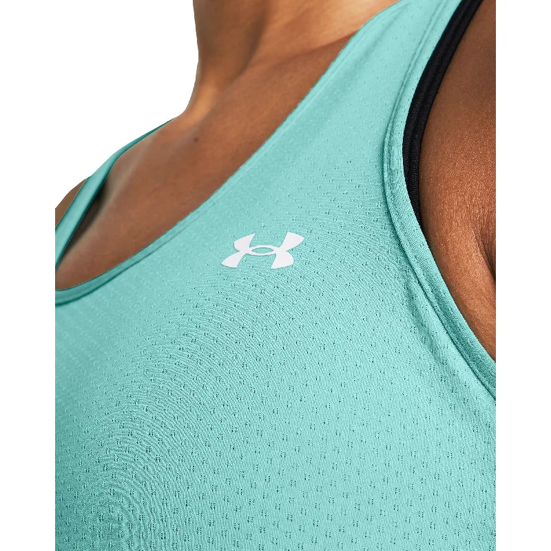 Under Armour HeatGear Racer Womens Training Vest Tank Top - Green