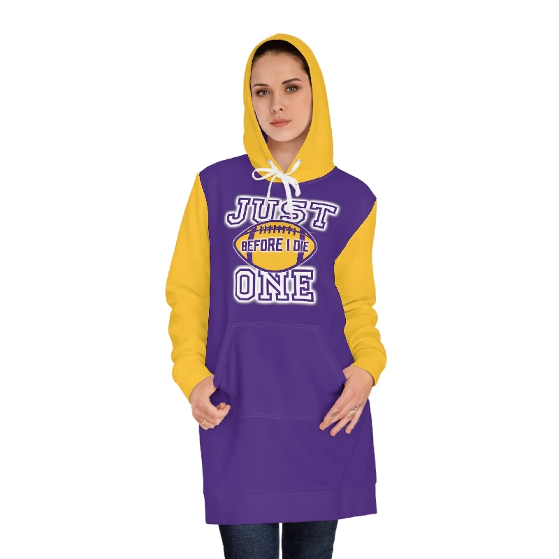 Hoodie Dress - Purple/Gold - Just ONE