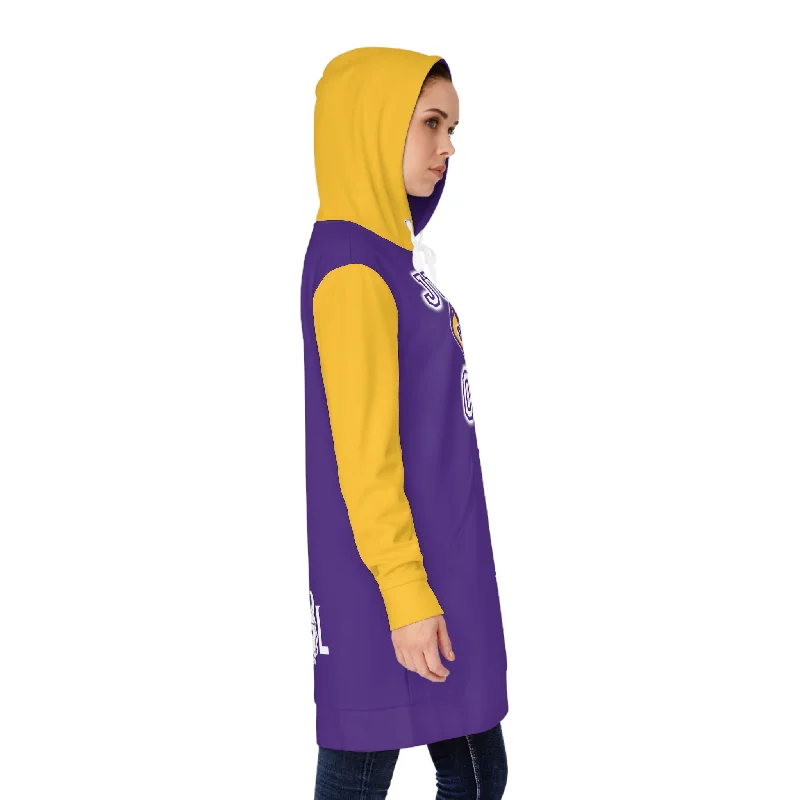 Hoodie Dress - Purple/Gold - Just ONE