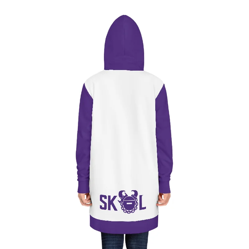 Hoodie Dress - White/Purple - Just ONE