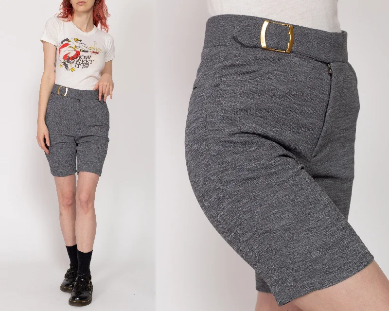 XS 60s Grey Belted Shorts