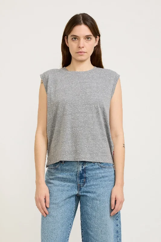 Boxy Tank Triblend Heather Gray