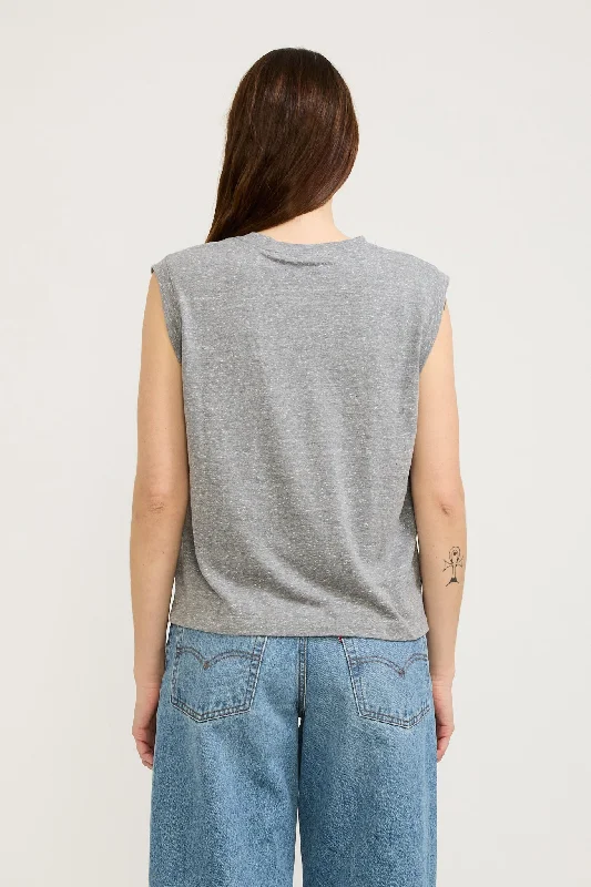 Boxy Tank Triblend Heather Gray