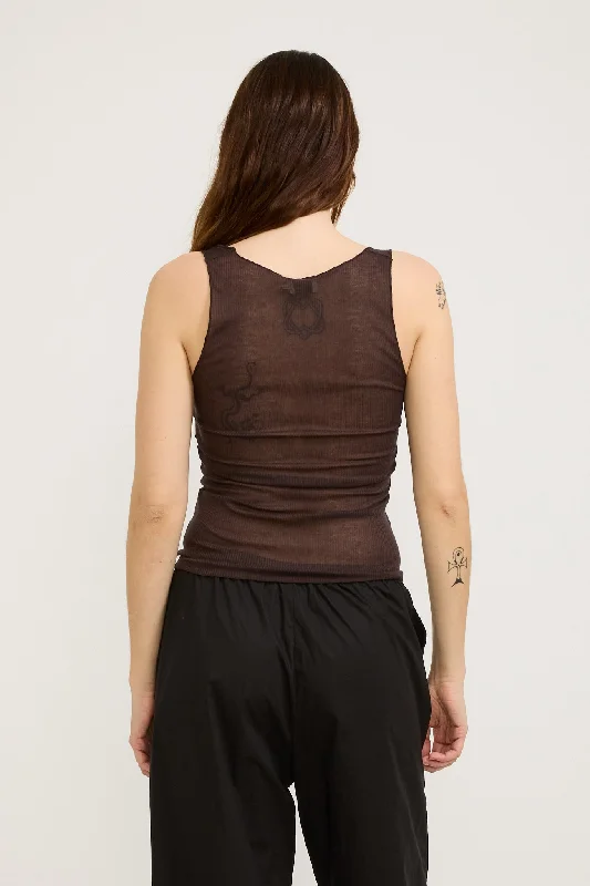 Knit Tank Mahogany