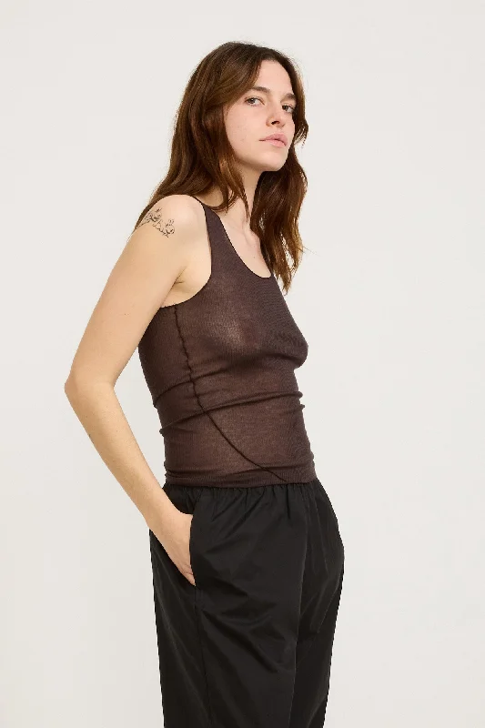 Knit Tank Mahogany