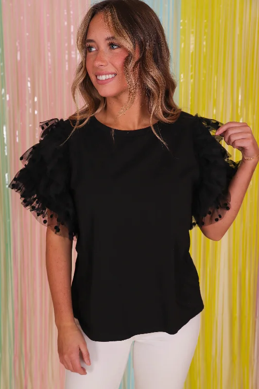 Lost in a Daydream Top-Black