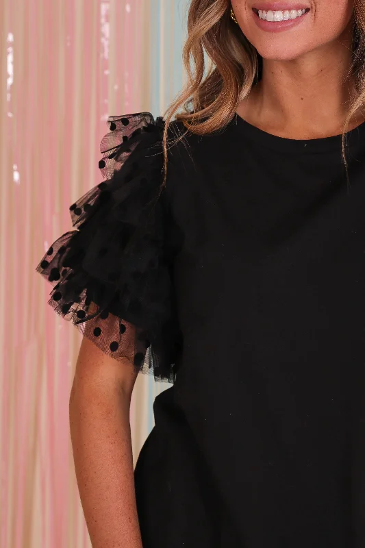 Lost in a Daydream Top-Black