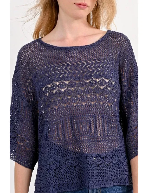 Pointelle knit jumper