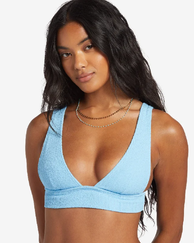 Sunrays Remi Plunge Bikini Top - Blue Dream