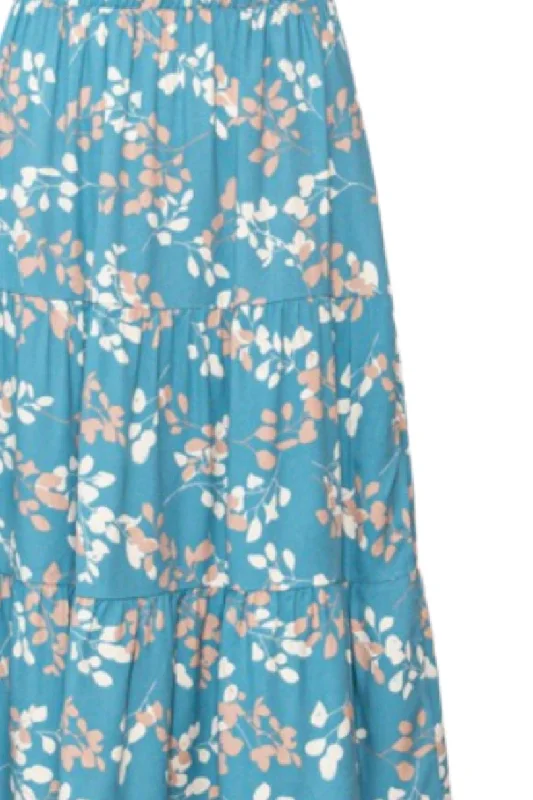 Fluttery Hem Midi Skirt Style 5847 in Teal Blue or Sage Green