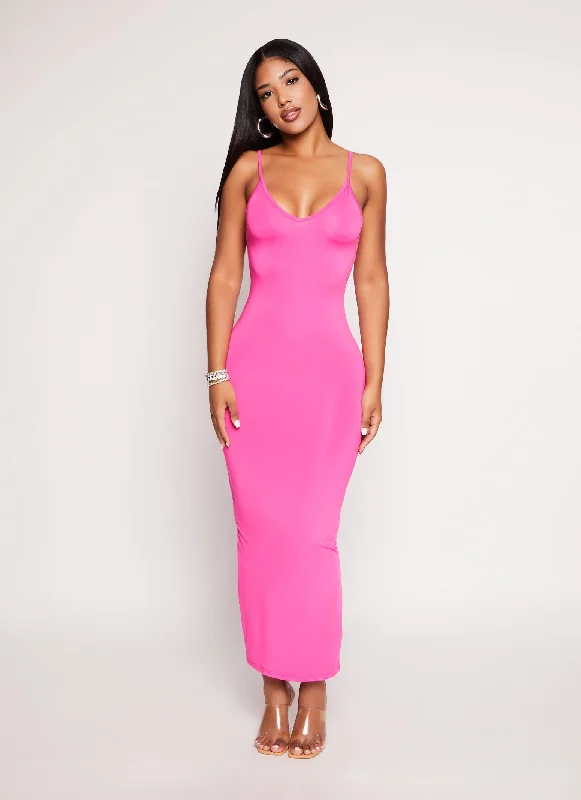 Daisy V Neck Bodycon Maxi Dress