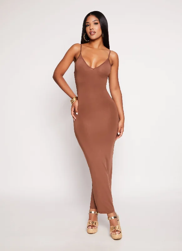 Daisy V Neck Bodycon Maxi Dress