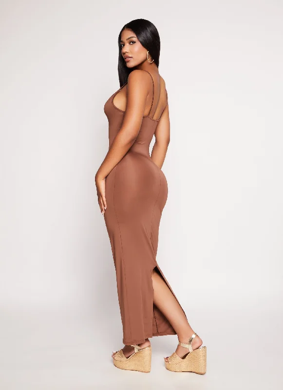 Daisy V Neck Bodycon Maxi Dress