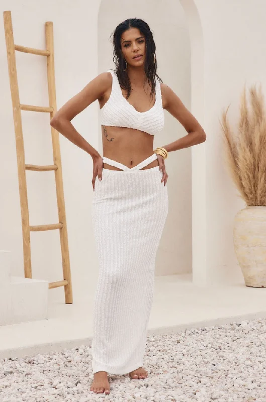 West Coast White Maxi Skirt