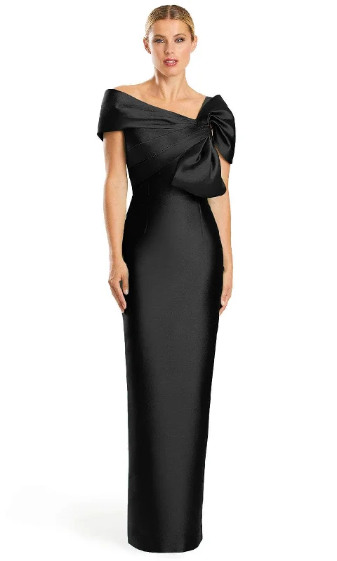 Alexander by Daymor 1885F23 - Off-Shoulder Bow Accented Evening Dress Tunics Wedding white