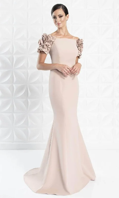 Alexander by Daymor - Beaded Ruffled Sleeve Evening Dress 1270 Tunics Office stylish