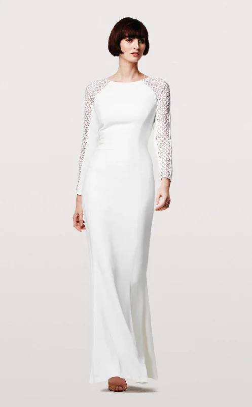 Alexander by Daymor - Dazzling Diamond Sleeved Evening Dress 161 Tunics Satin smooth