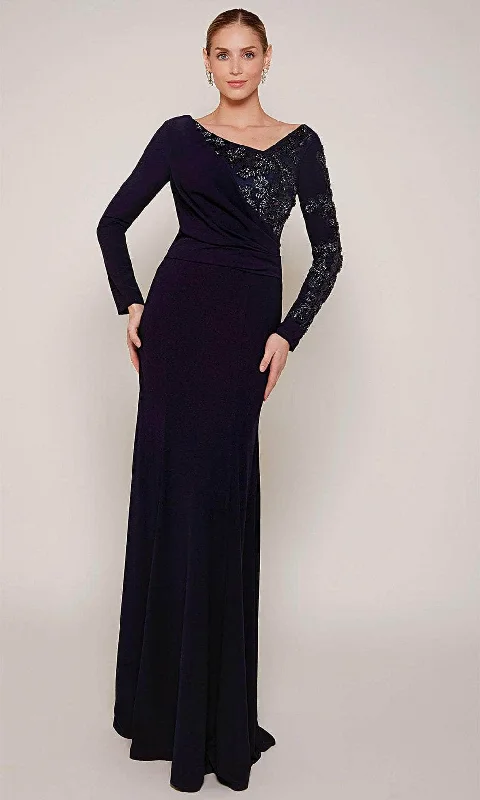 Alyce Paris 27675 - Long Sleeve Beaded Appliqued Evening Dress Lace Sexy Club