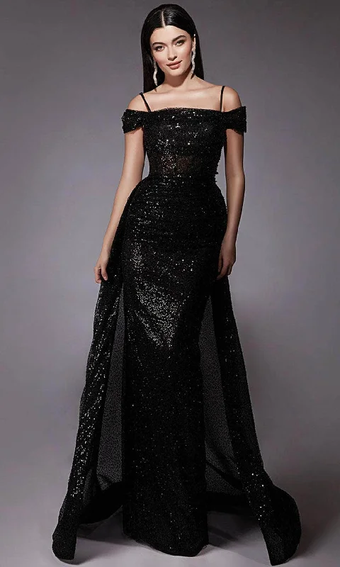 Alyce Paris 7101 - Sequined Illusion Corset Evening Dress A-Line Day Work