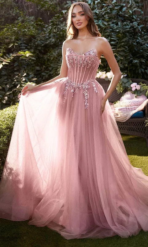 Andrea and Leo A1267 - Illusion Corset Strapless Evening Dress Tunics Top rated