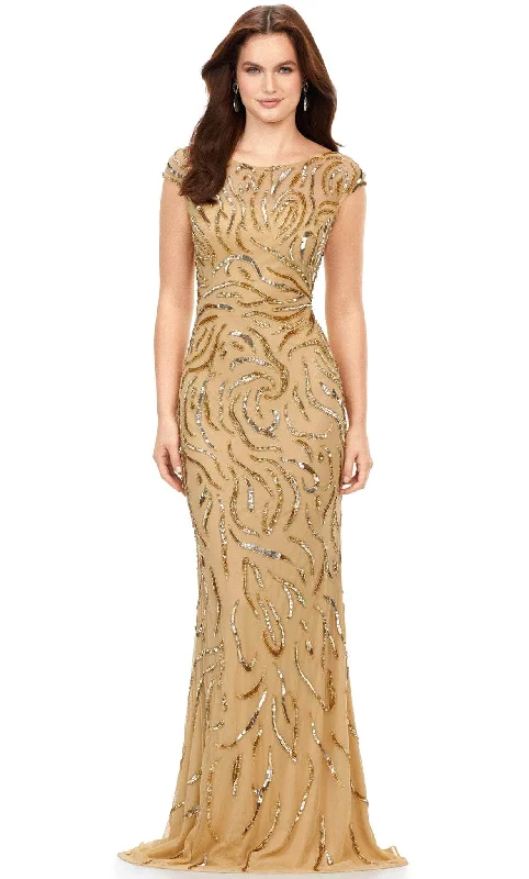 Ashley Lauren 11212 - Cap Sleeved Evening Dress Tunics Fashionable trendy