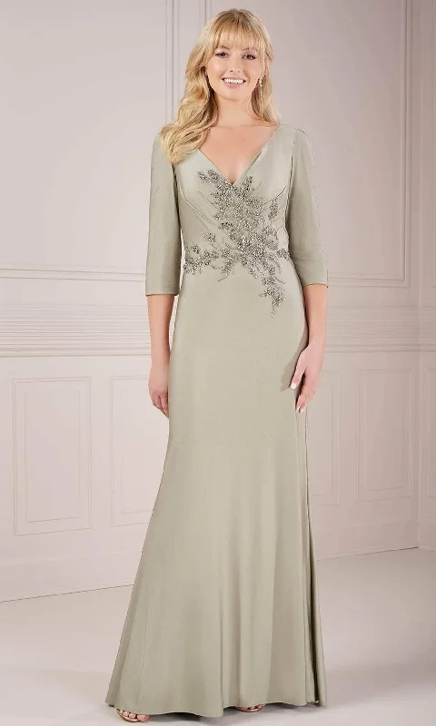 Christina Wu Elegance 17148 - Embellished V-Neck Evening Dress Tunics Gym athletic