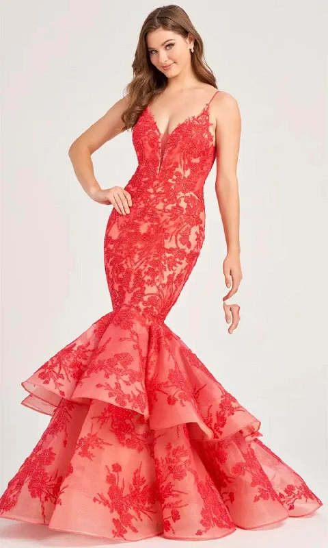 Ellie Wilde EW35038 - Tiered Mermaid Evening Dress Tunics Stylish modern