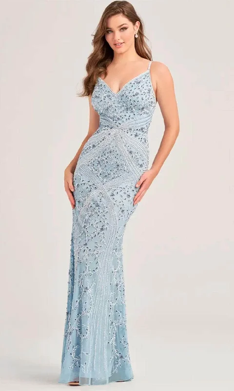 Ellie Wilde EW35065 - Fitted V-Neck Evening Dress Tunics Running lightweight