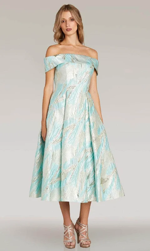 Feriani Couture 18341 - Off Shoulder Jacquard Evening Dress Bodycon Fitted Nightout