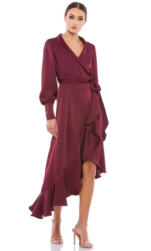 Ieena Duggal 12506 - High Low Evening Dress Tunics Distressed trendy