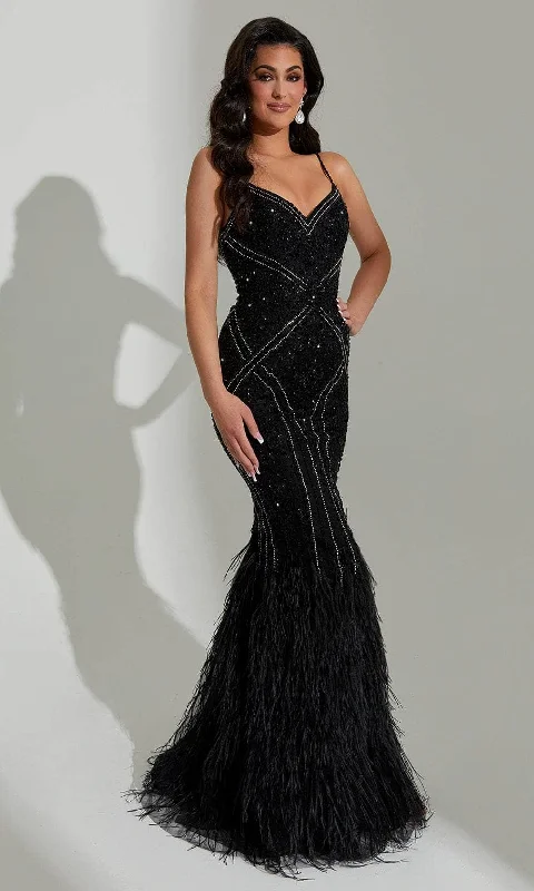 Jasz Couture 7565 - Beaded Embellished Sleeveless Evening Dress Tunics Fleece cozy